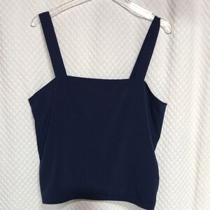 Classic Navy Square-Neck Tank Top - Women